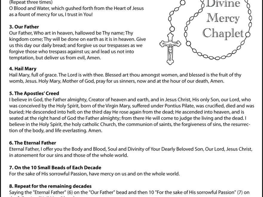 How To Pray The Divine Mercy Chaplet Kids Coloring Page