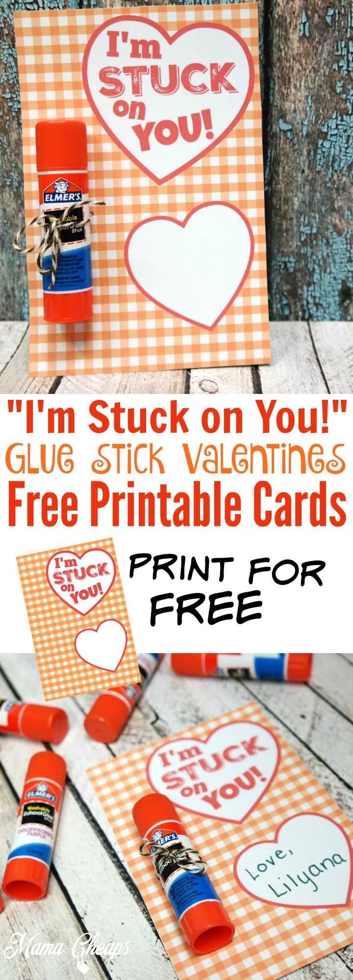 IM Stuck On You Valentine Printable