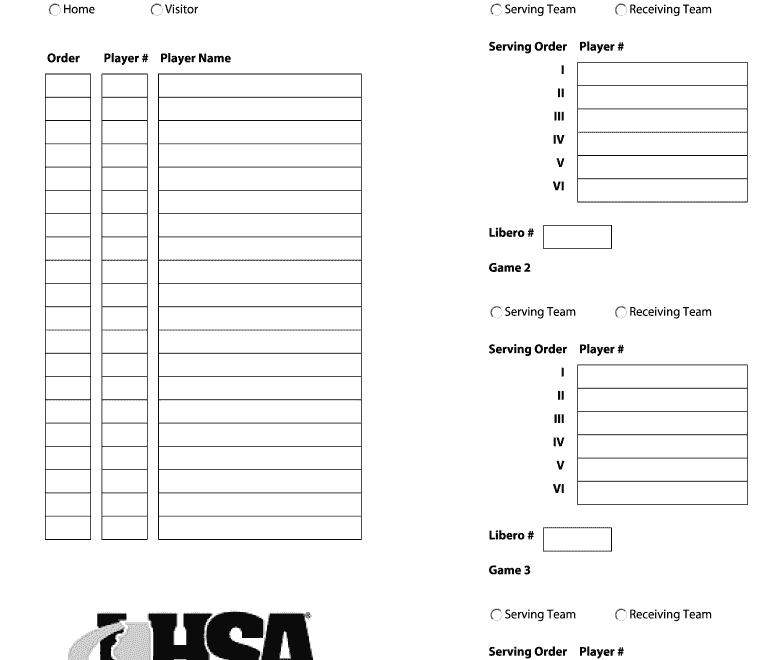 Ihsa Volleyball Lineup Sheet Fill Out Sign Online DocHub