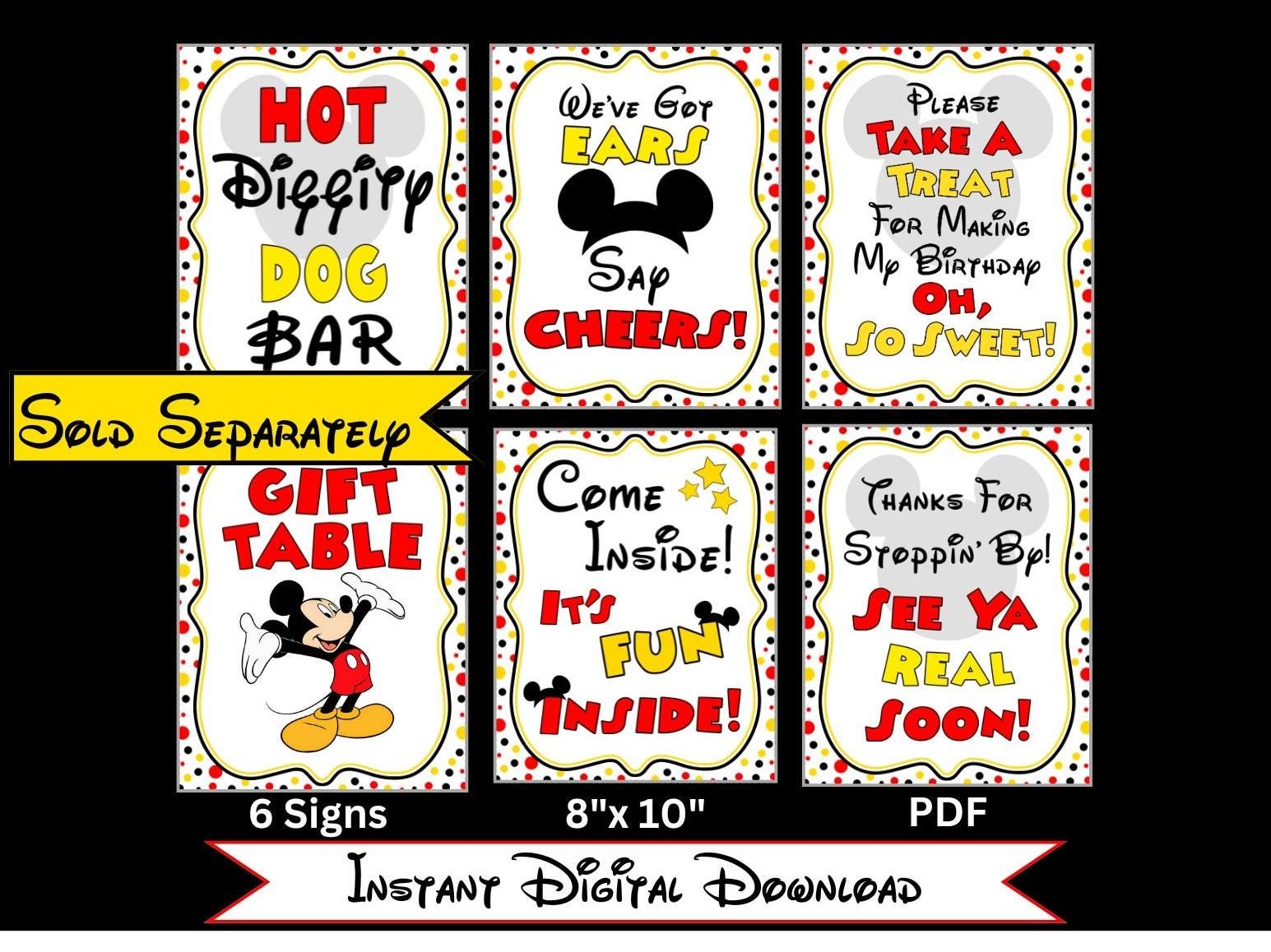 Mickey Mouse Party Food Labels Free Printables