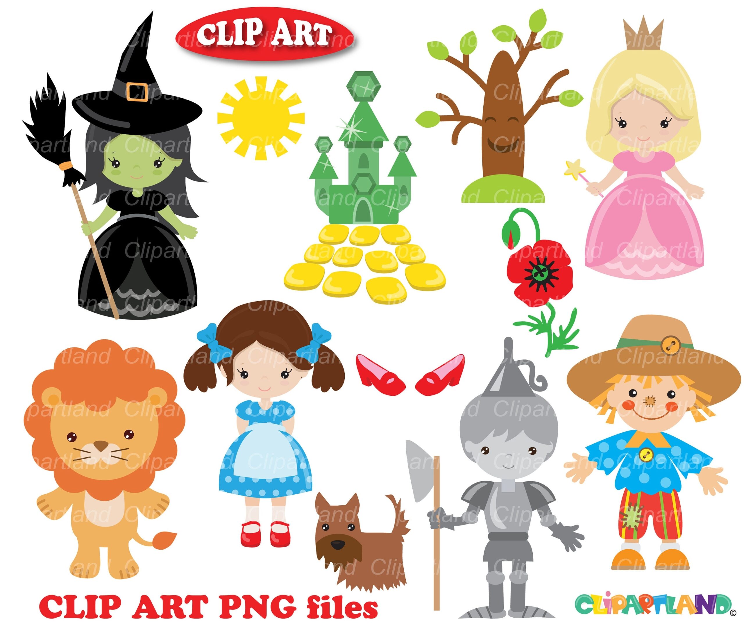 INSTANT Download Wizard Oz Clip Art Personal And Commercial Use CW 3 Etsy