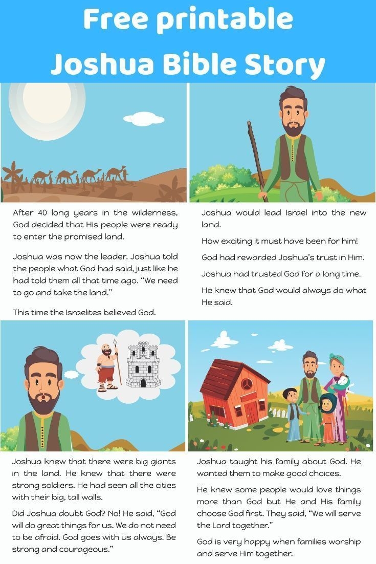 Joshua Free Bible Lesson For Children Trueway Kids