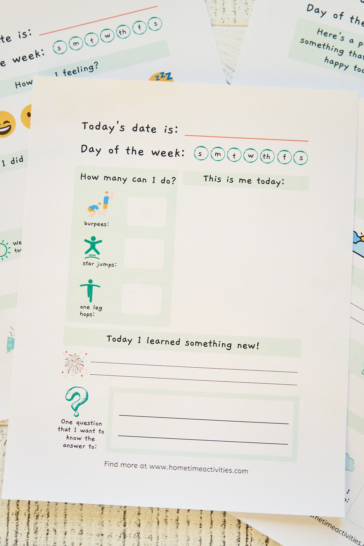 Kid Journal Pages Free Printables Home Time Activities