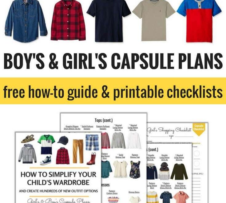 Kid s Capsule Wardrobe Plans Checklists Step by Step On How To Simplify Your Child s Wardrobe Easy Fashion For Moms