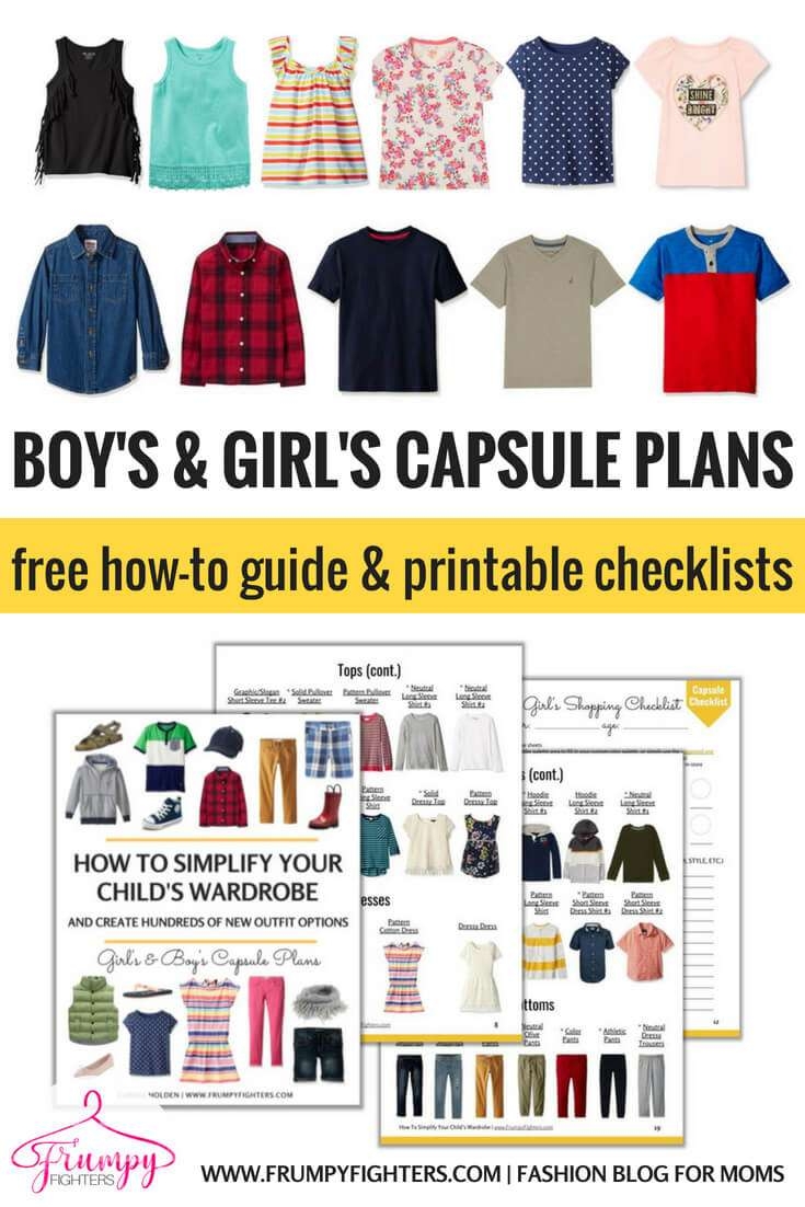 Kid s Capsule Wardrobe Plans Checklists Step by Step On How To Simplify Your Child s Wardrobe Easy Fashion For Moms