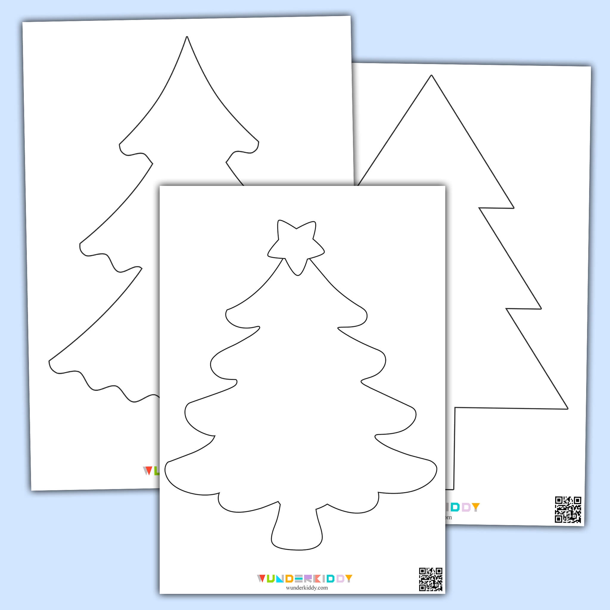 Full Page Printable Christmas Tree Template
