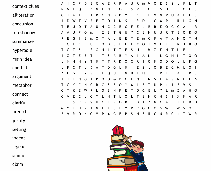 Language Arts Word Search WordMint
