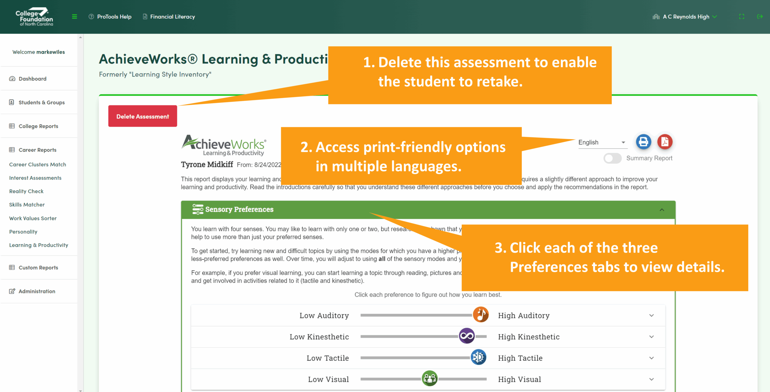 Learning Productivity CFNC ProTools Help