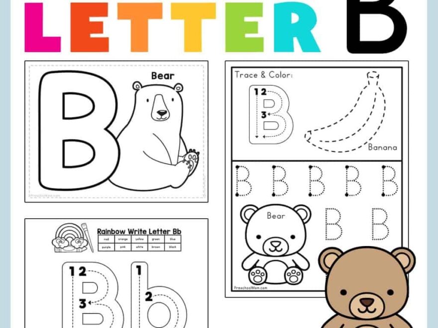 Letter B Preschool Printables Preschool Mom