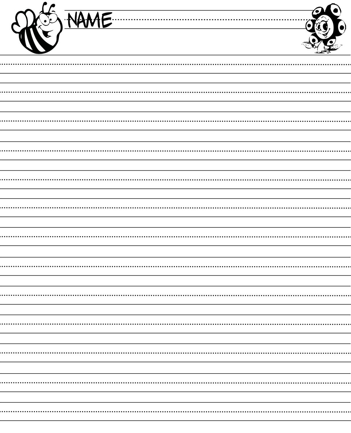 Lined Paper 1st And 2nd Grade By Hartlow Teaching TPT Worksheets Library