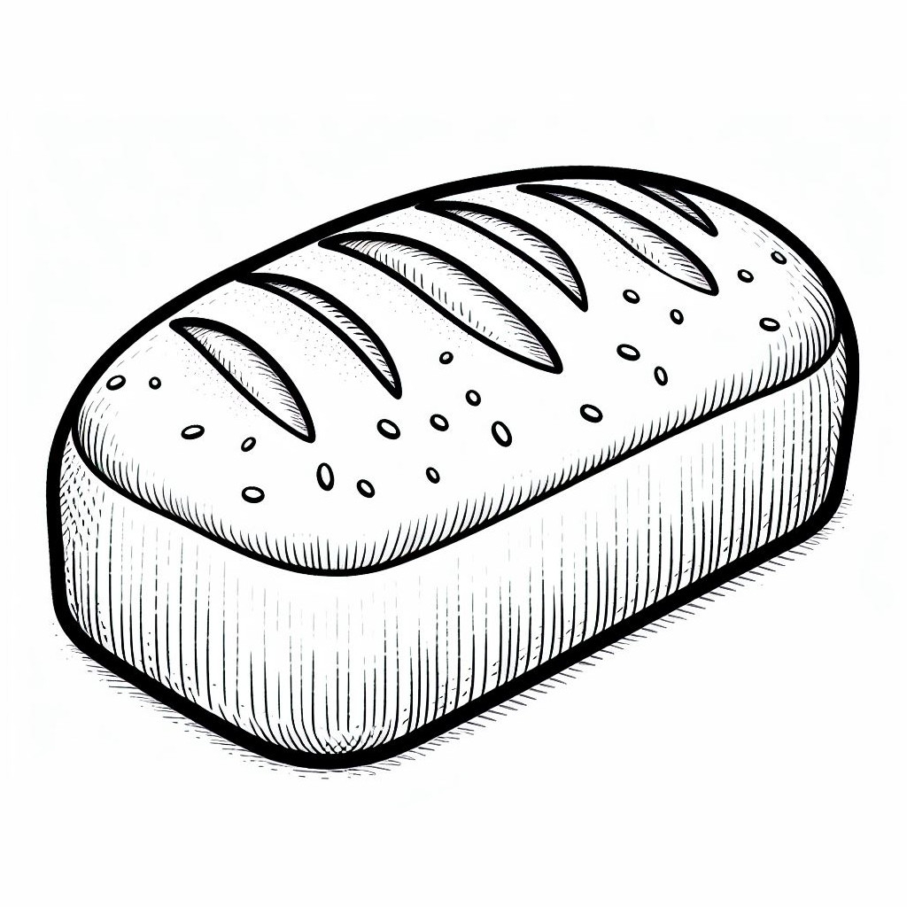 Loaf Of Bread Coloring Page