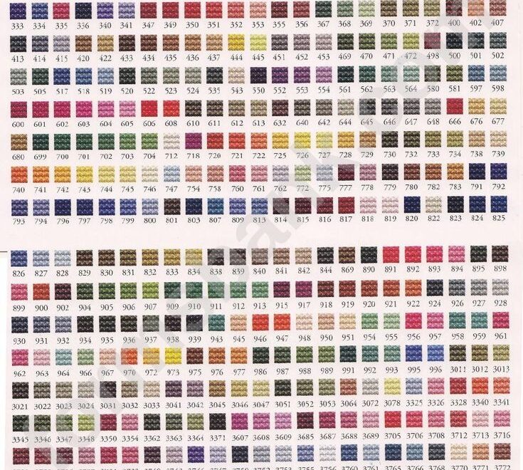 Looking For A Dmc Floss Color Chart Download It For Free