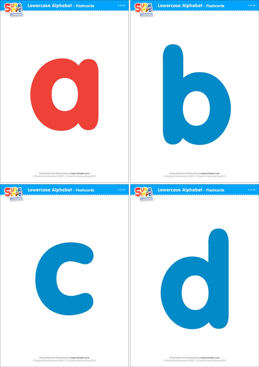 Free Printable Lower Case Letters