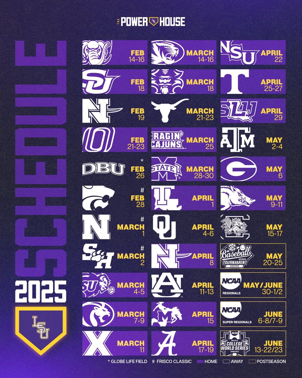 LSU Baseball Announces 2025 Schedule And The Valley Shook