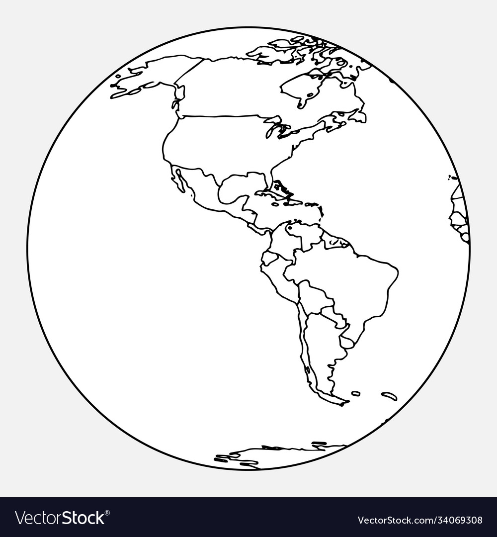 Printable Blank Map Of North And South America