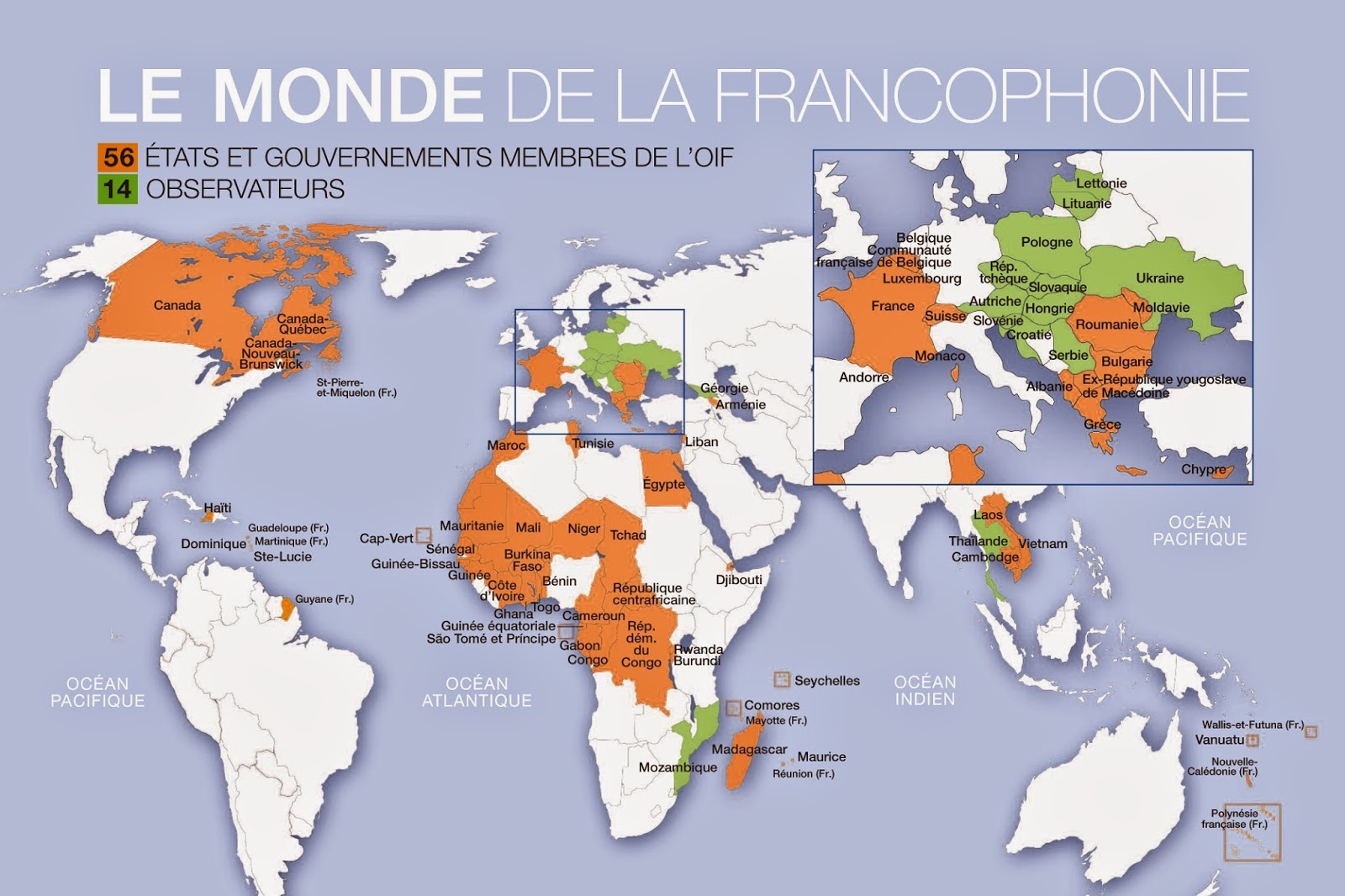 Map Of French Speaking Countries