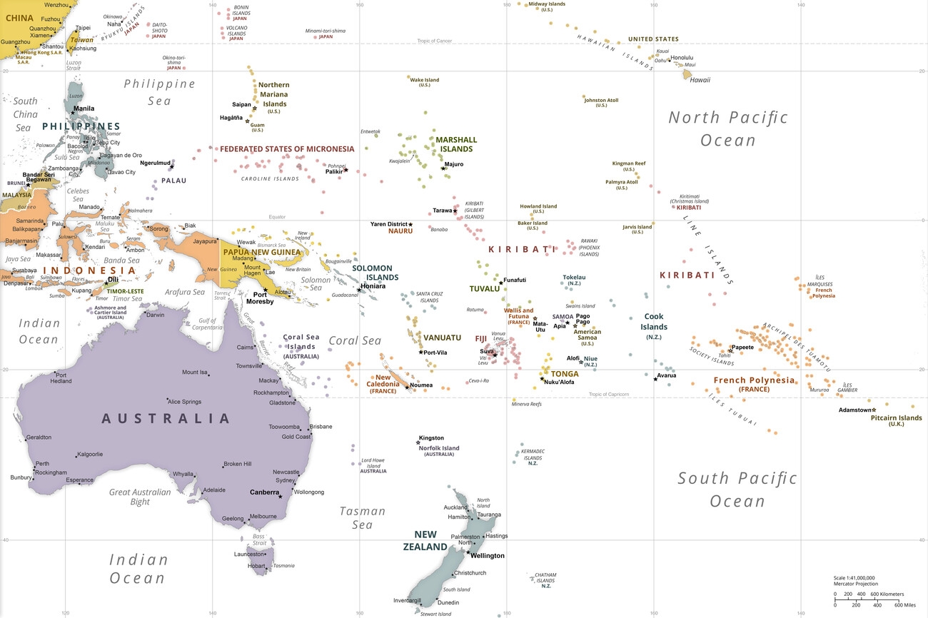 Printable Maps To Learn Oceana With Answer Key