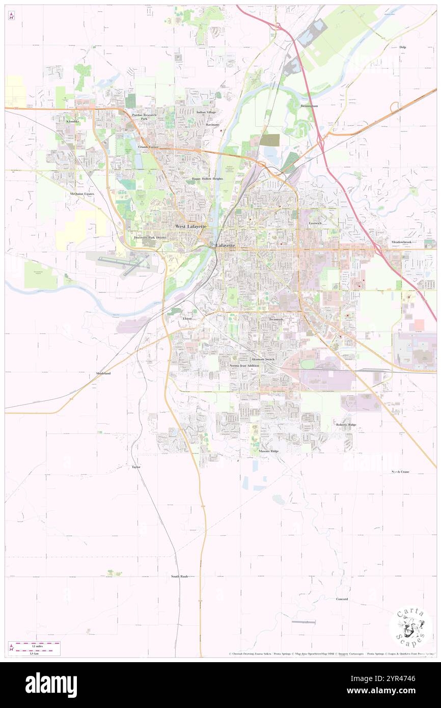 Printable Map Of Tippecanoe County Indiana