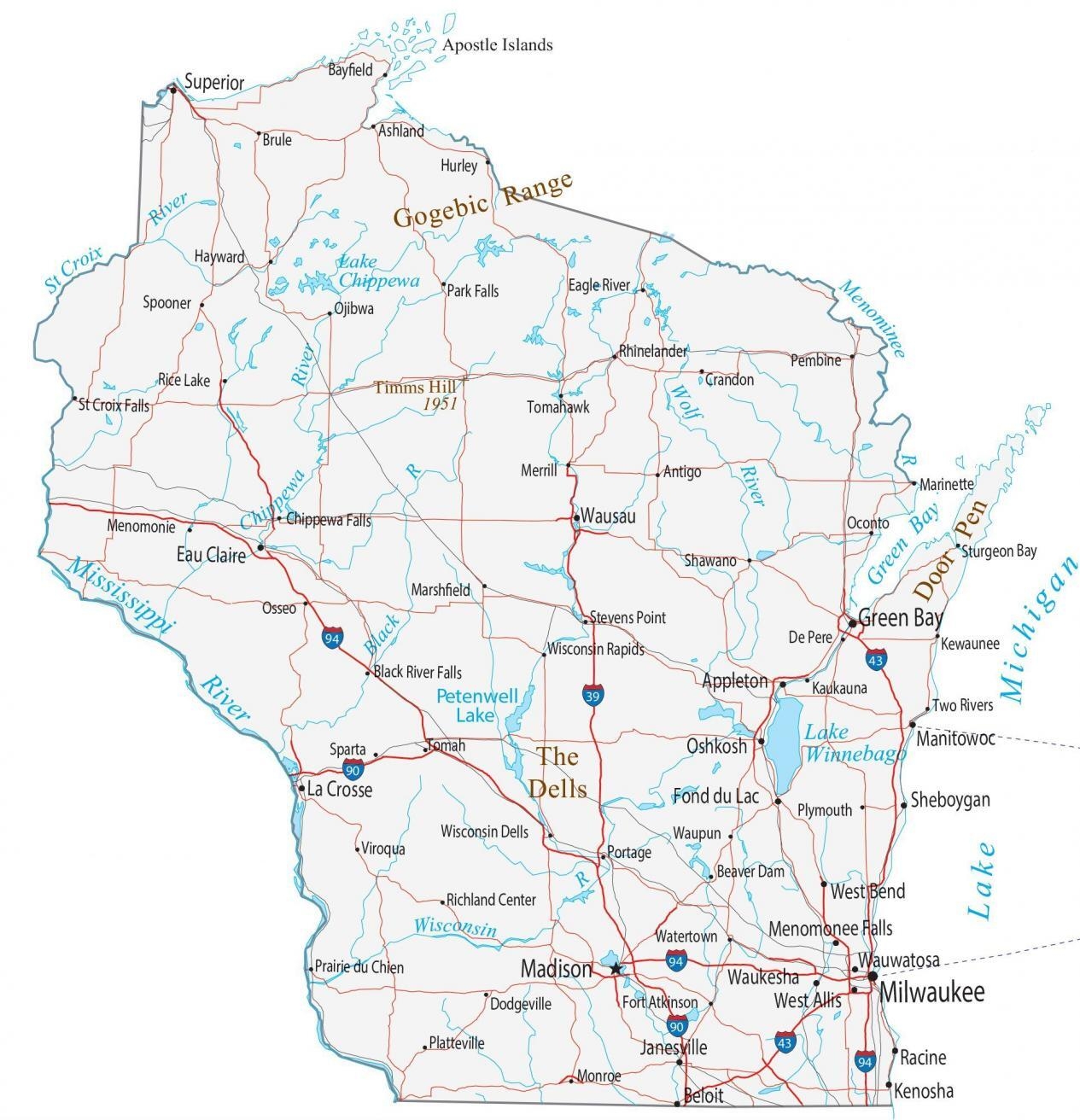 Printable Map Of Antigo Wi