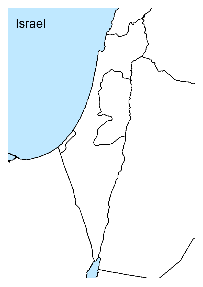Printable Map Of Israel Today