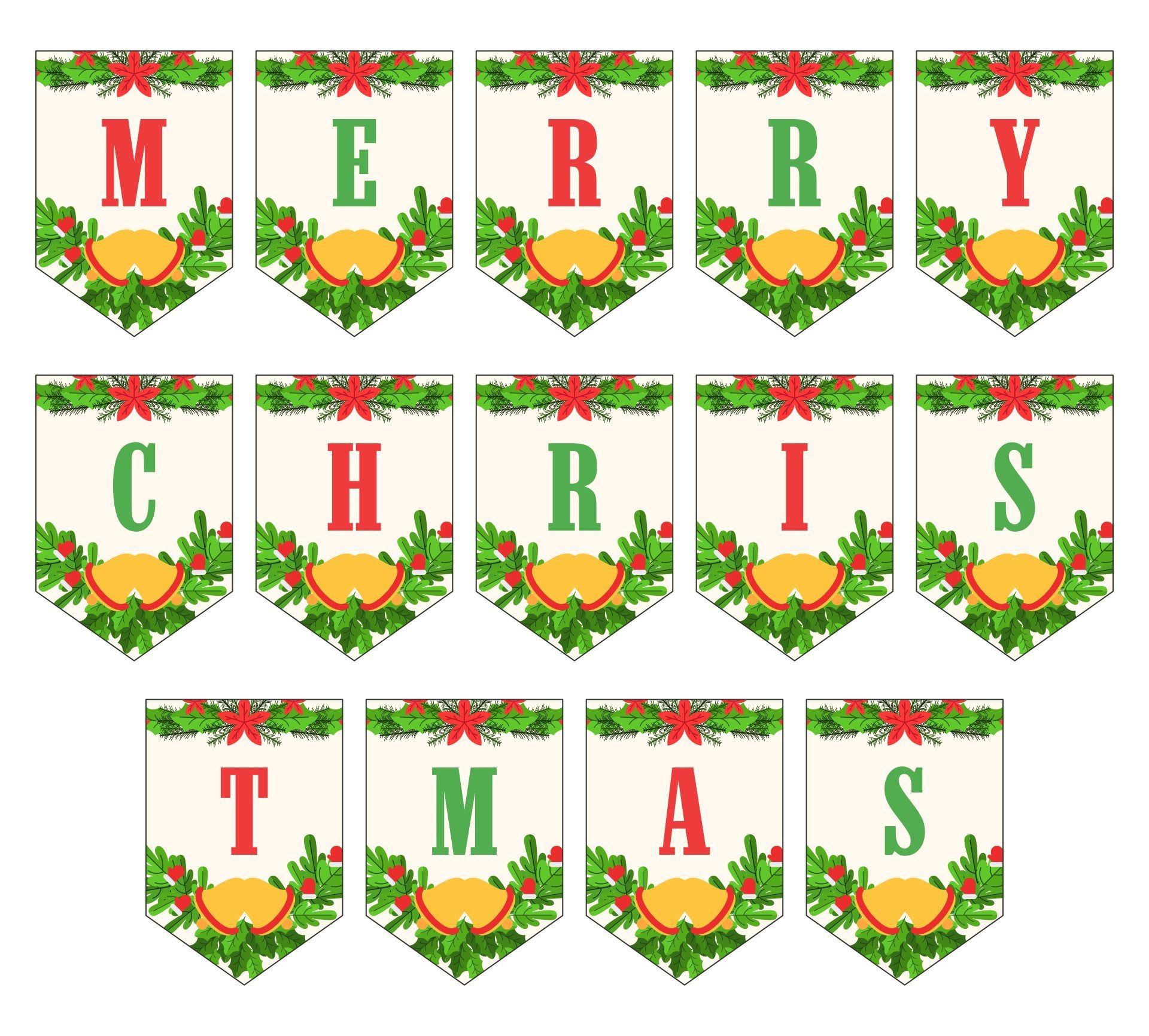 Merry Christmas Printables Printable Party Favors