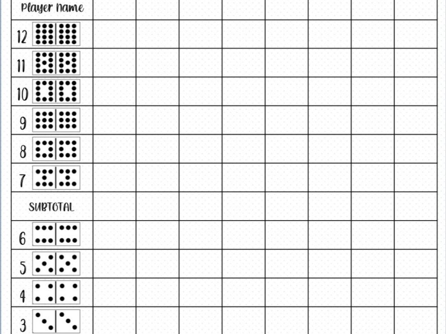 Mexican Train Score Card Mexican Train Scoresheet Mexican Train Score Pads Printable File PDF Download 8 5x11 Etsy