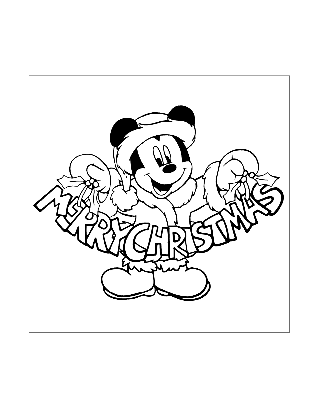 Mickey Mouse Christmas Coloring Pages Printable Coloring Pages FREE
