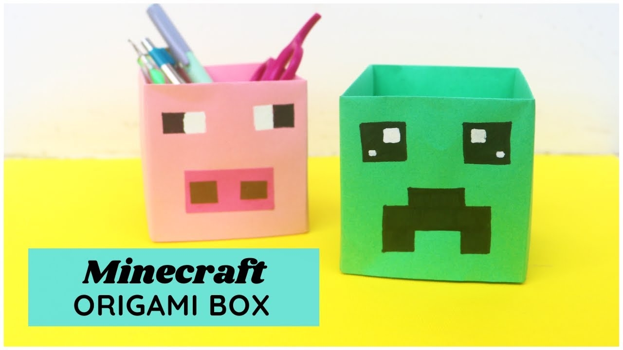 Minecraft Origami Box Tutorial funfridayswithsweta YouTube