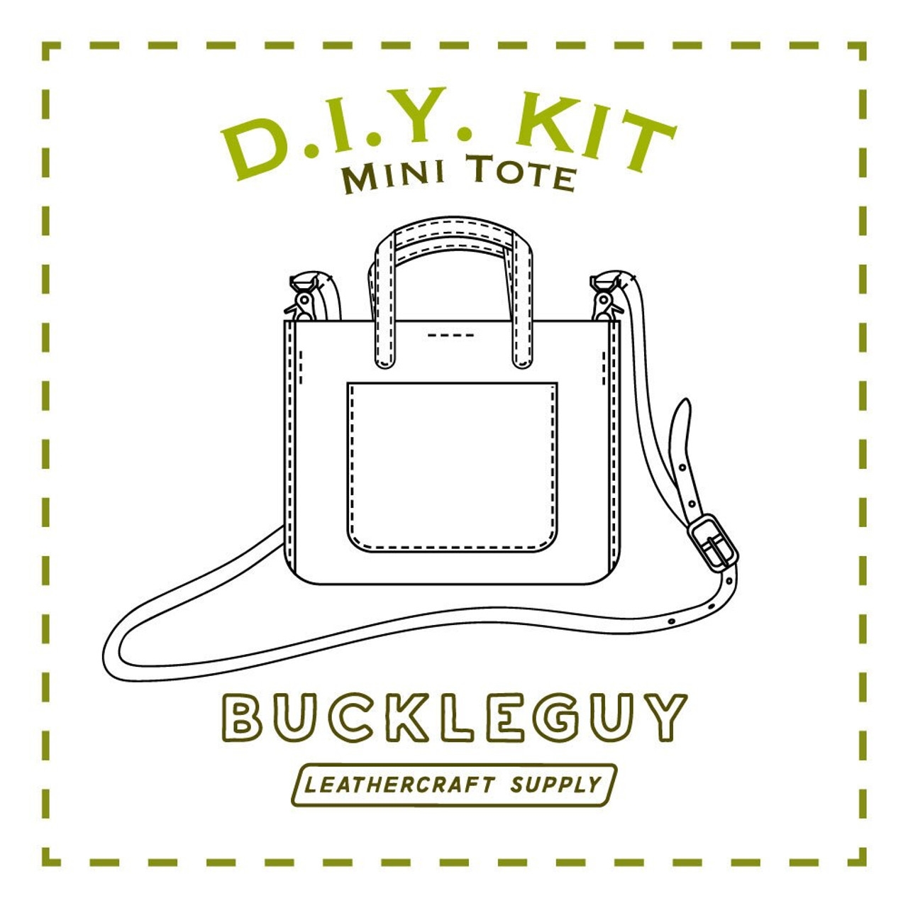Mini Tote Bag Leather Pattern PDF Template Buckleguy