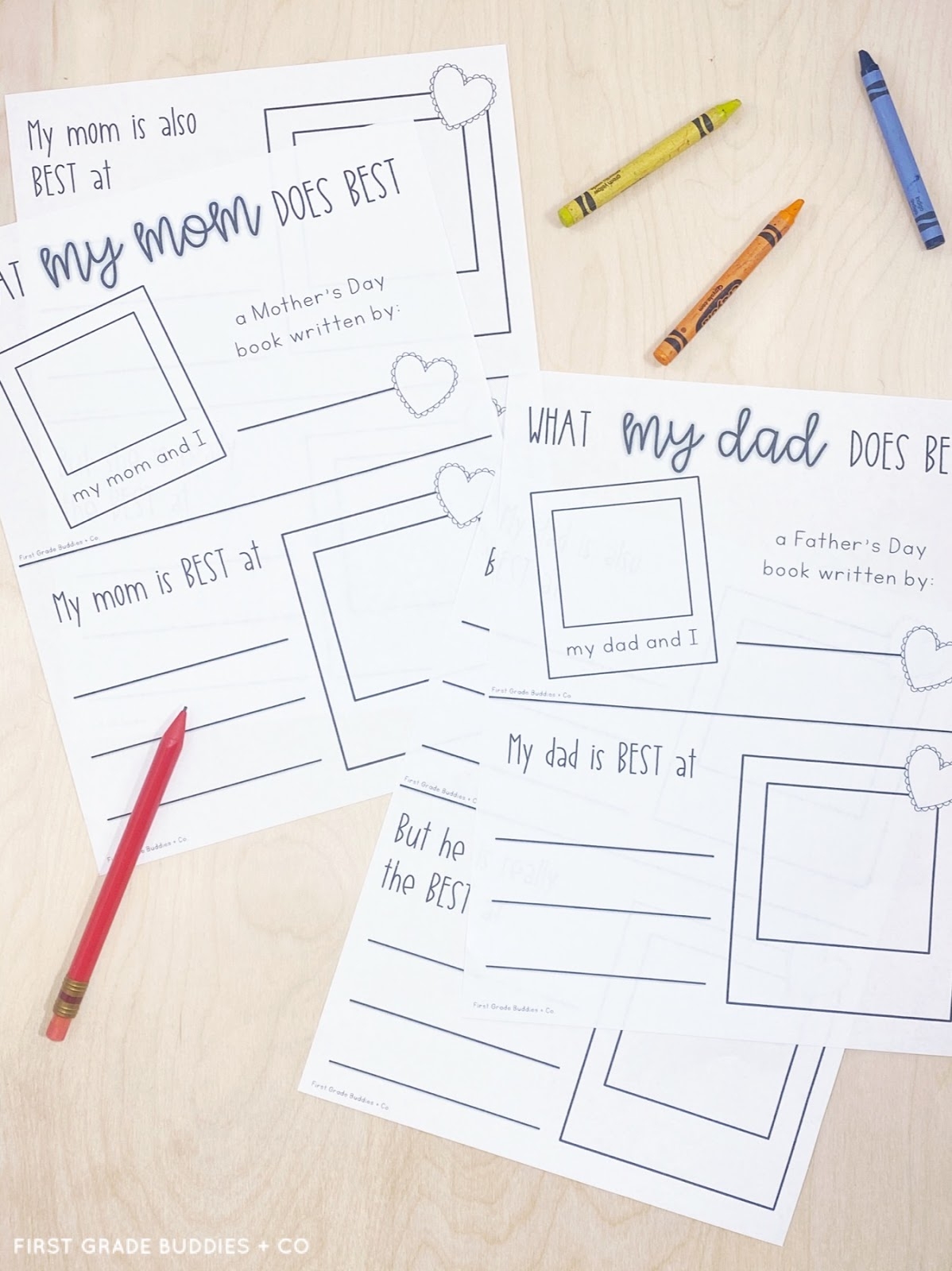 Mother s Day Father s Day FREE Mini Books First Grade Buddies