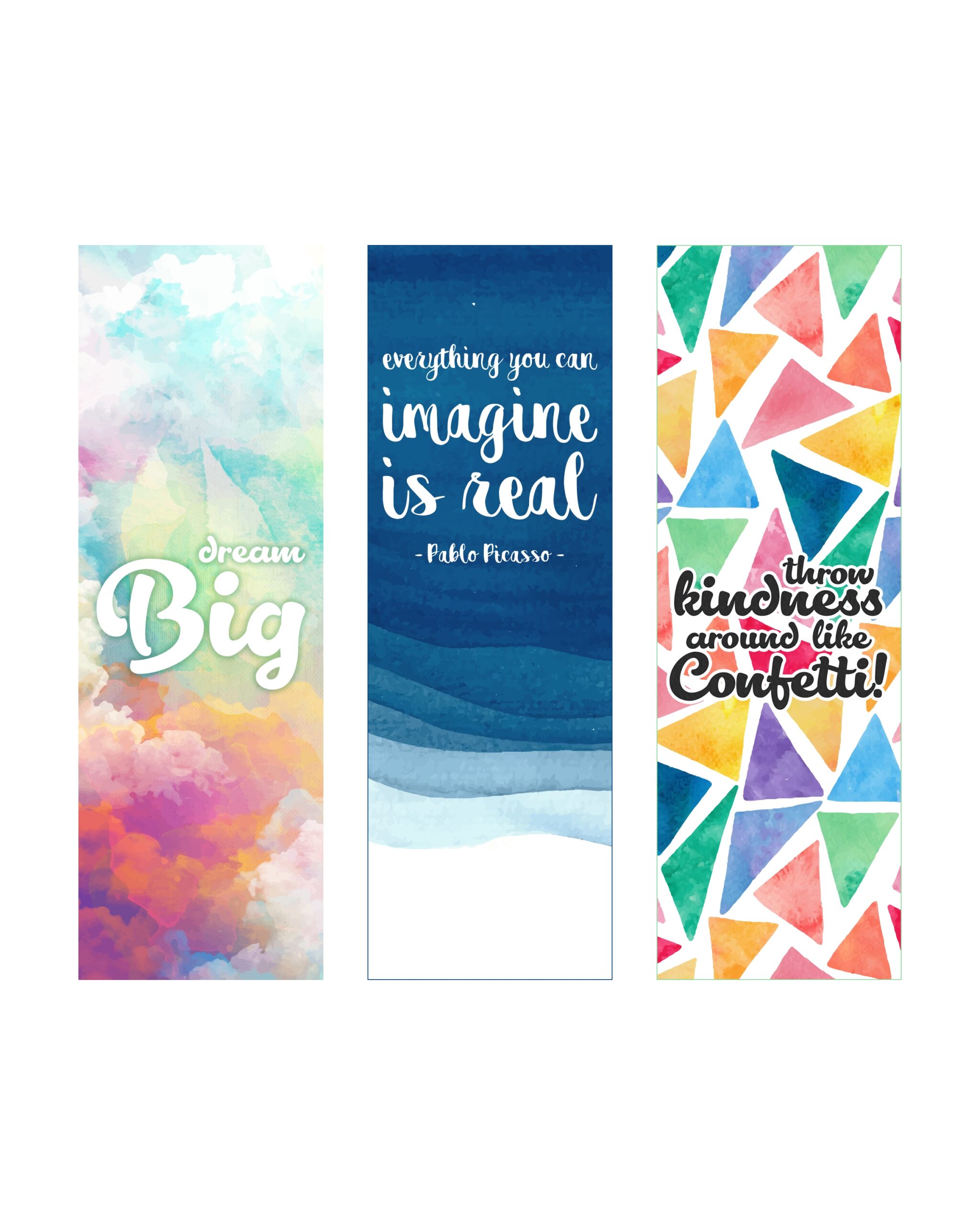 Motivational Bookmarks Printable Printable Party Favors