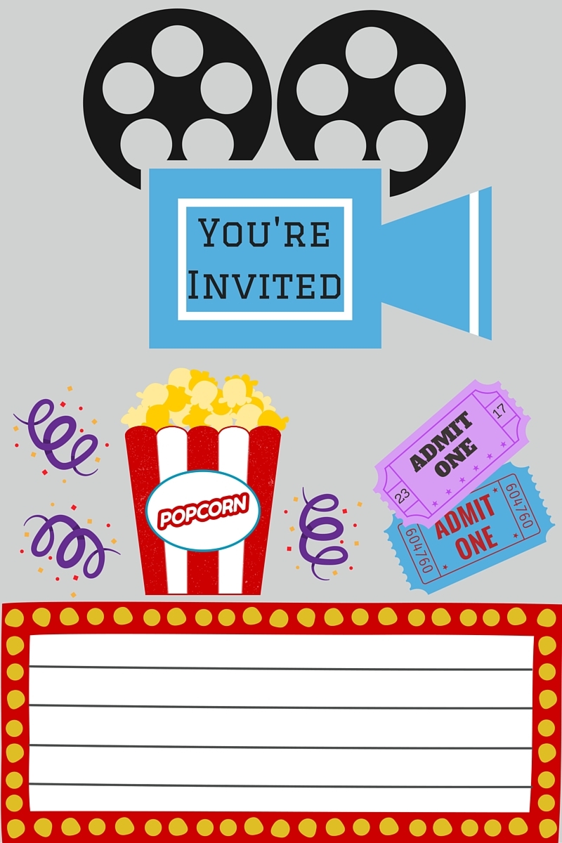 Movie Party Invitations Free Printables