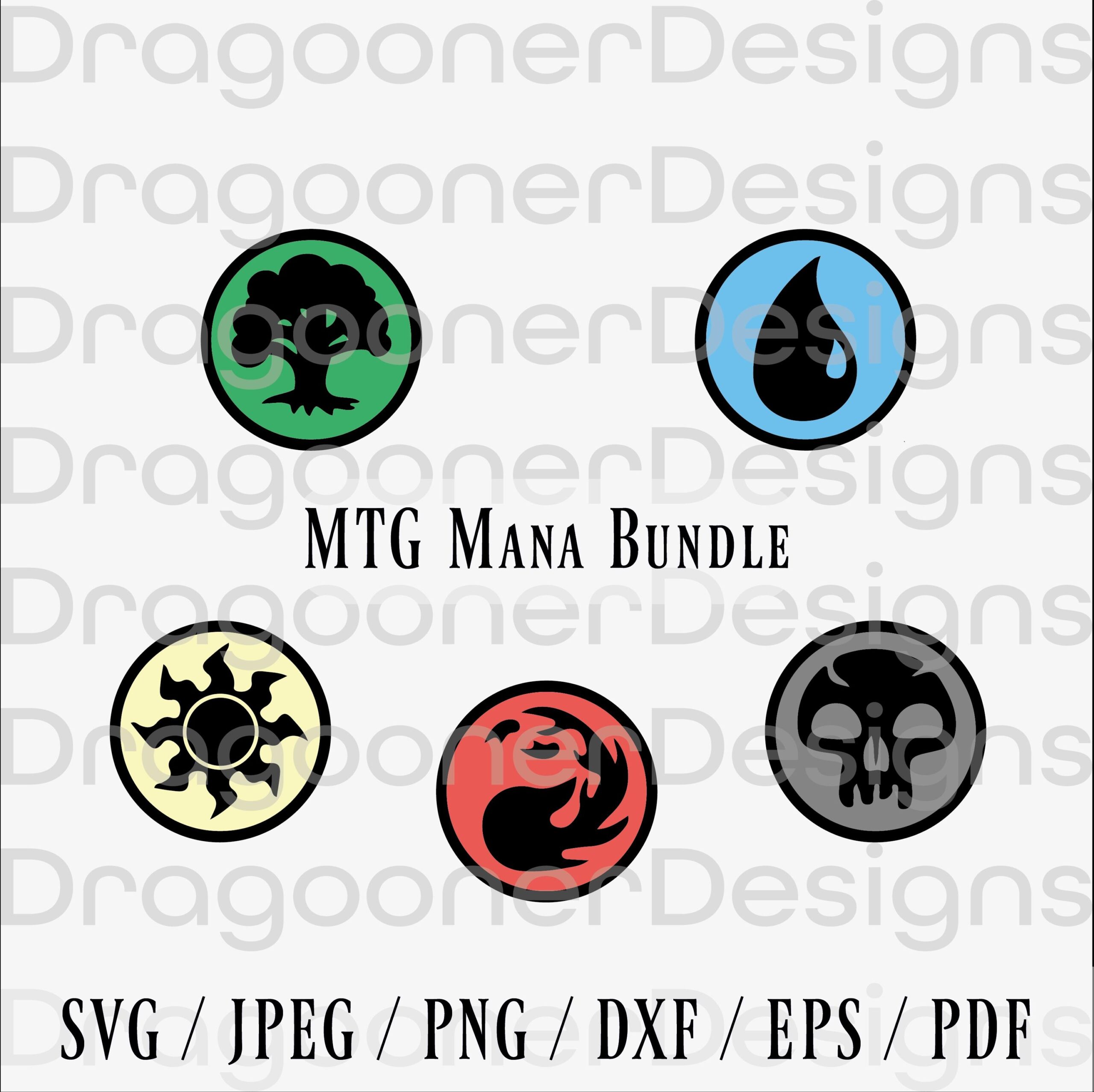 MTG Magic The Gathering Mana Symbols Bundle Magic Svg Mtg Png File Magic Cut File Bundle Circuit SVG Silhouette Cameo SVG Etsy Israel