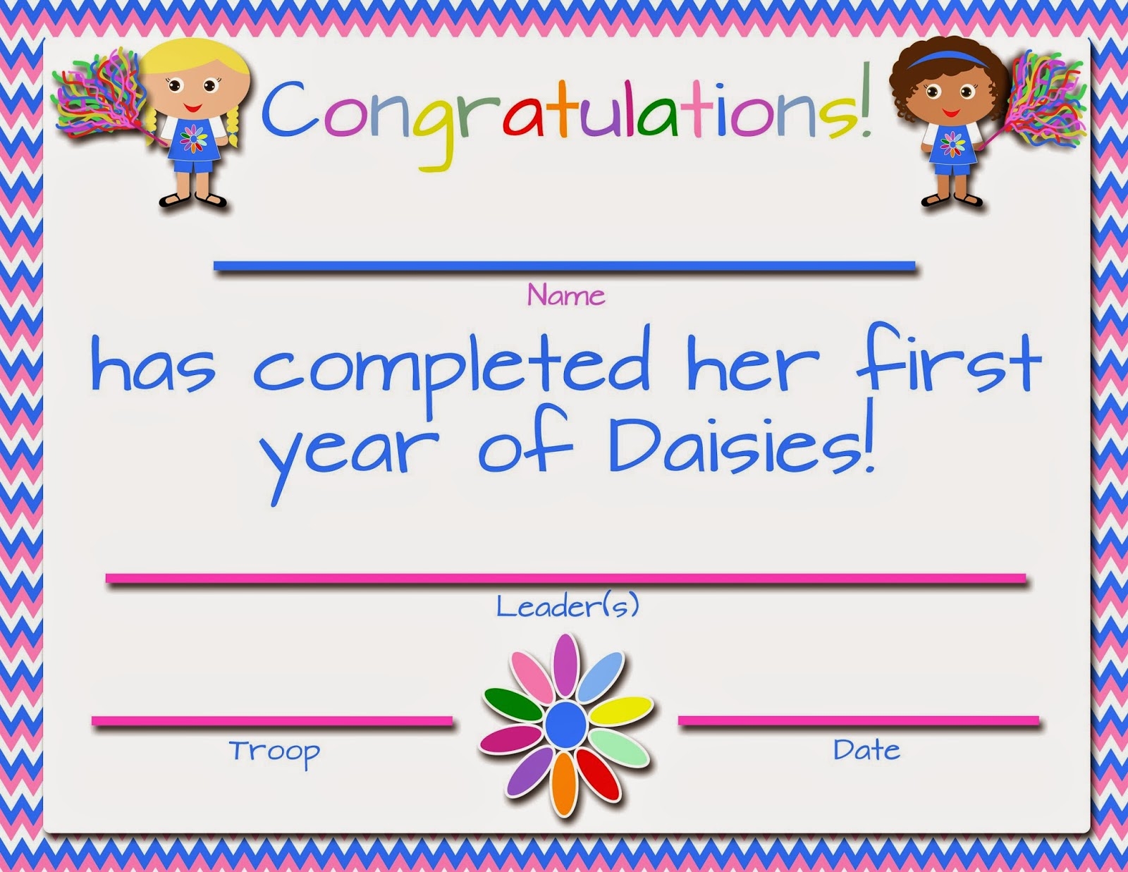 My Fashionable Designs Girl Scouts FREE Printable First Second Year Certificates