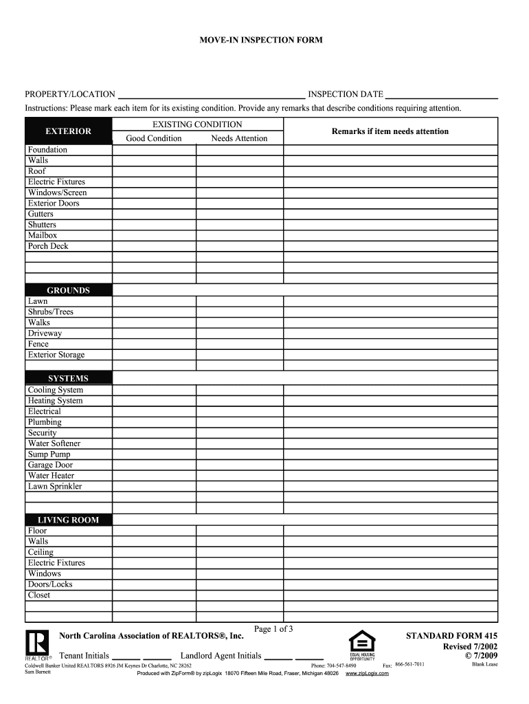 Nc Standard Form 415 Fill Online Printable Fillable Blank PdfFiller