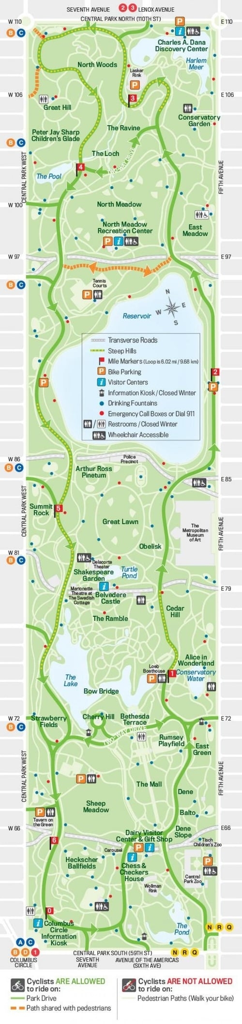 Printable Map Of Central Park