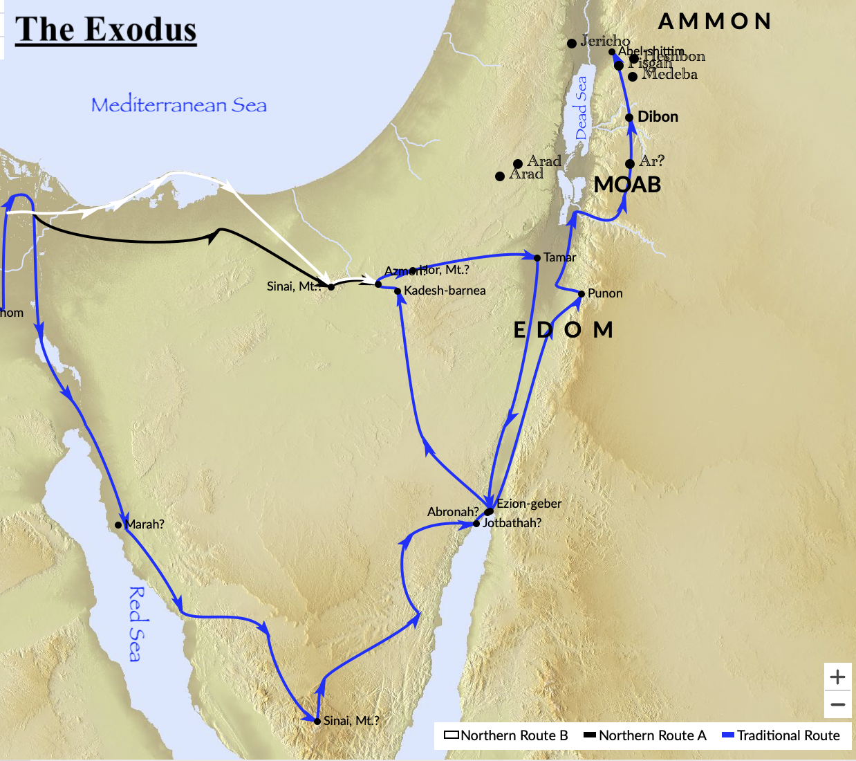 Free To Print Printable Exodus Route