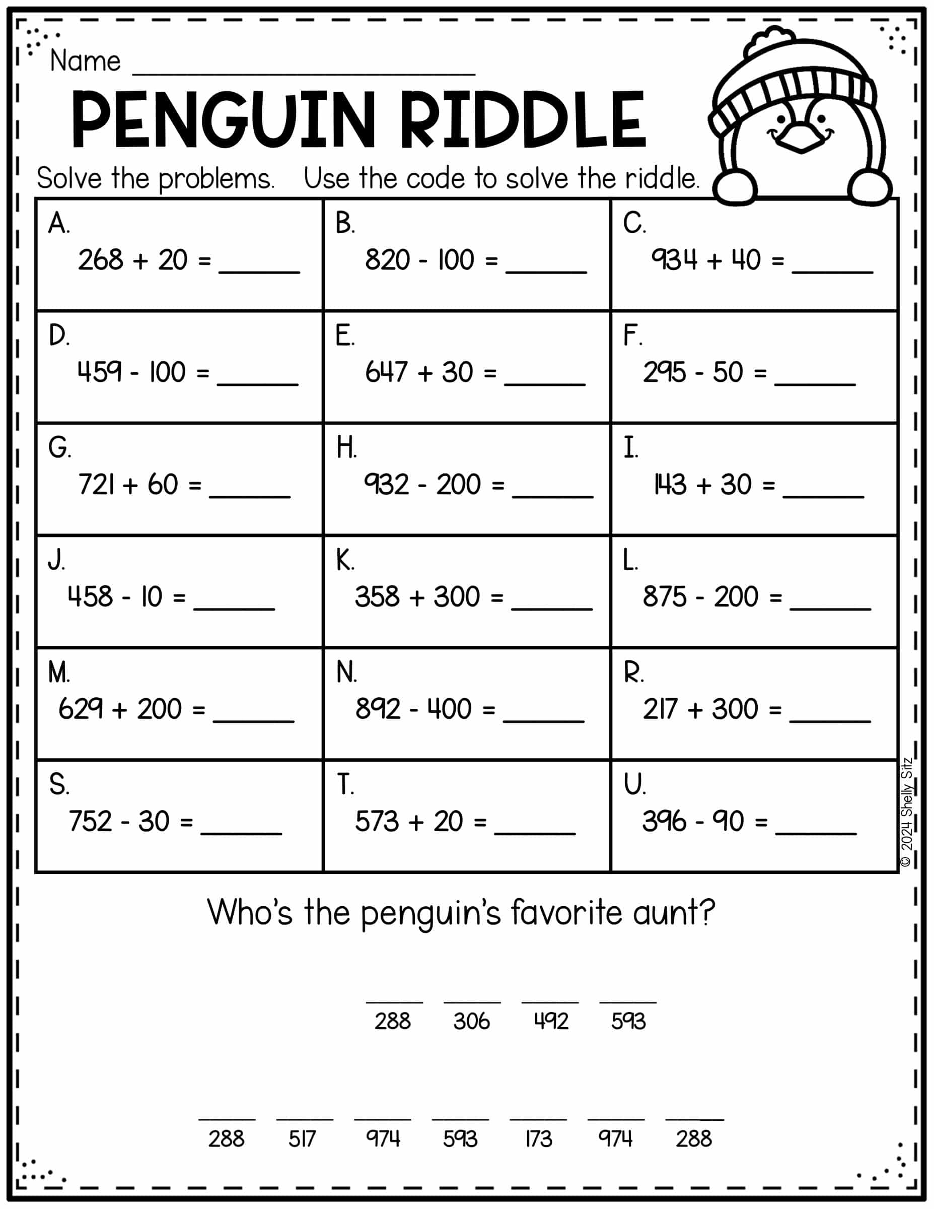 Free Printable Math Worksheets For 2Nd Grade