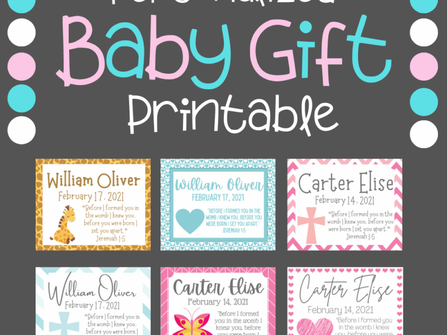Personalized Baby Gift Printable Family Faith Builders