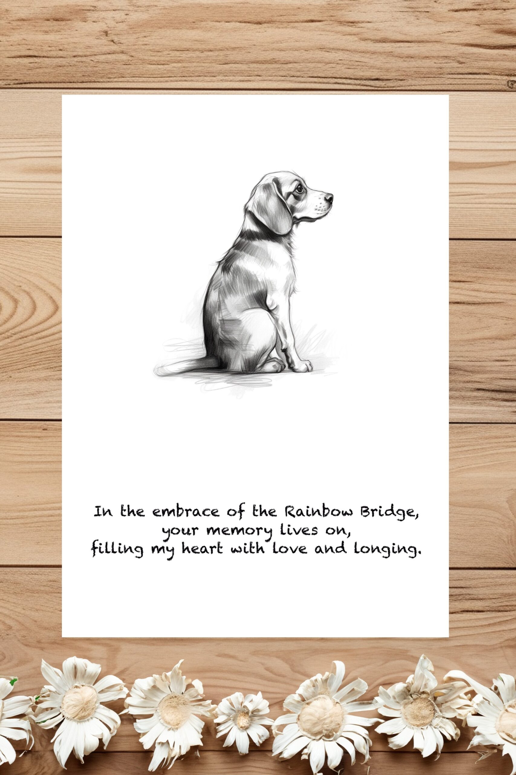 Pet Loss E card Dog Sympathy Card For Print