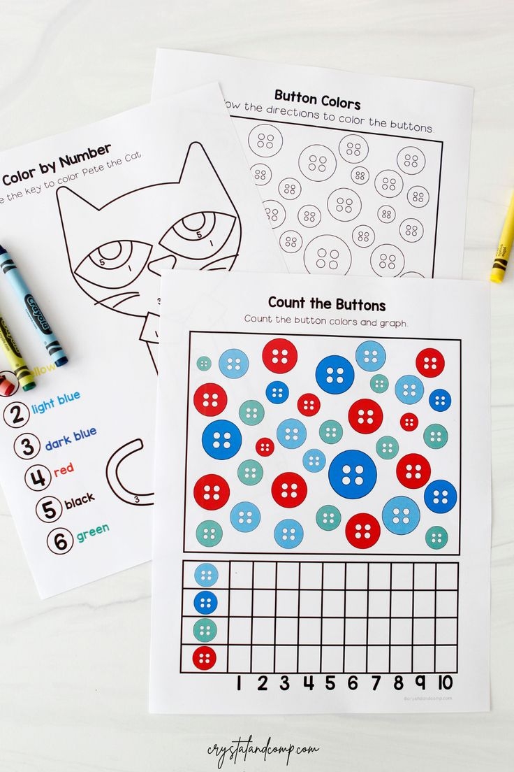 Printable Pete The Cat Groovy Buttons