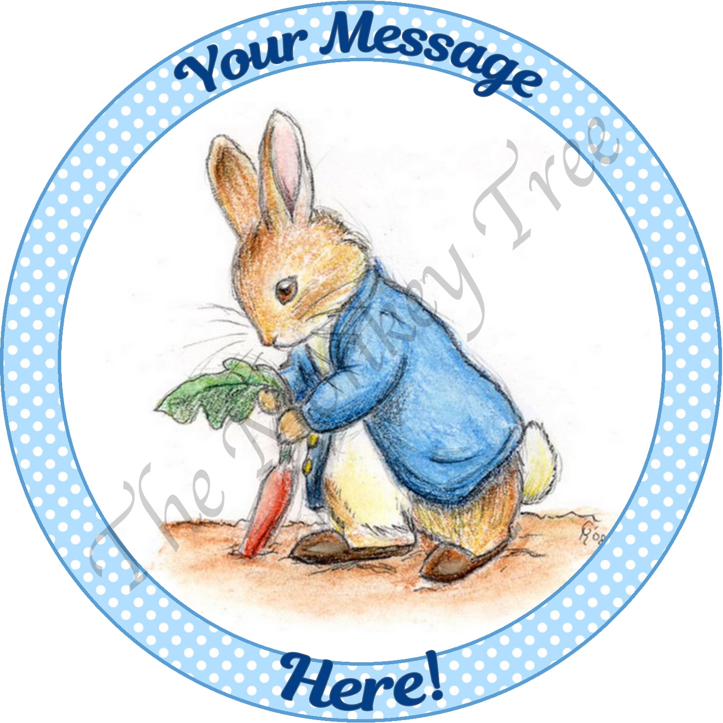 Peter Rabbit Cake Topper Free Printable