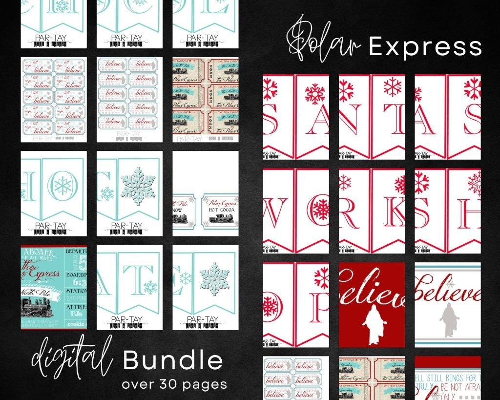 Printable Polar Express Tickets Boarding Passes