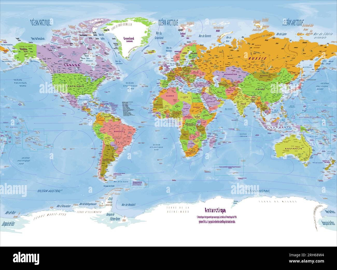 French Speaking Countries Printable World Map