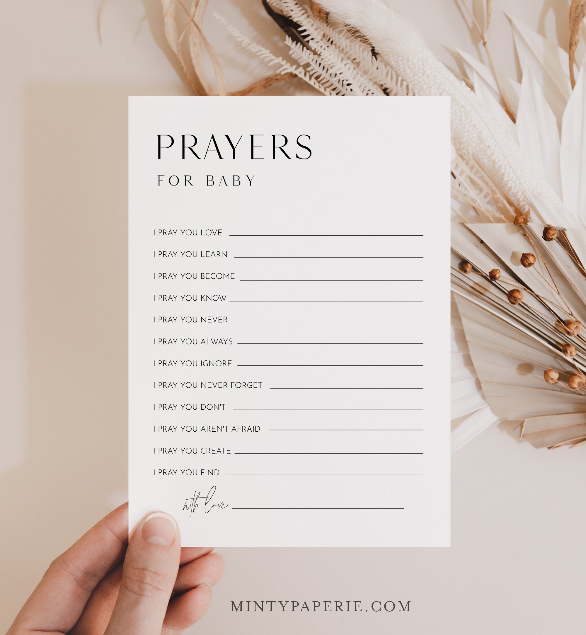 Prayers For Baby Shower Printable