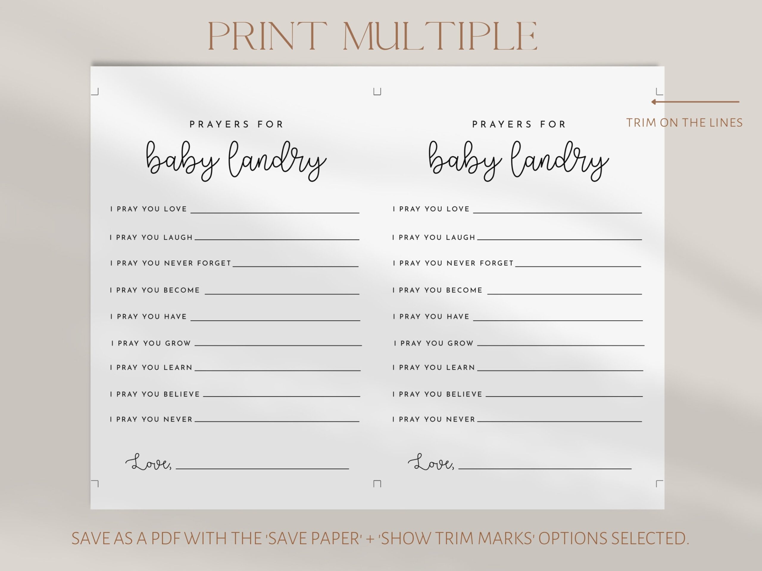 Prayers For Baby Sign Card Printable Baby Shower DIY Template Printable Instant Download Prayers For Baby Sign Wishes For Baby Editable Etsy