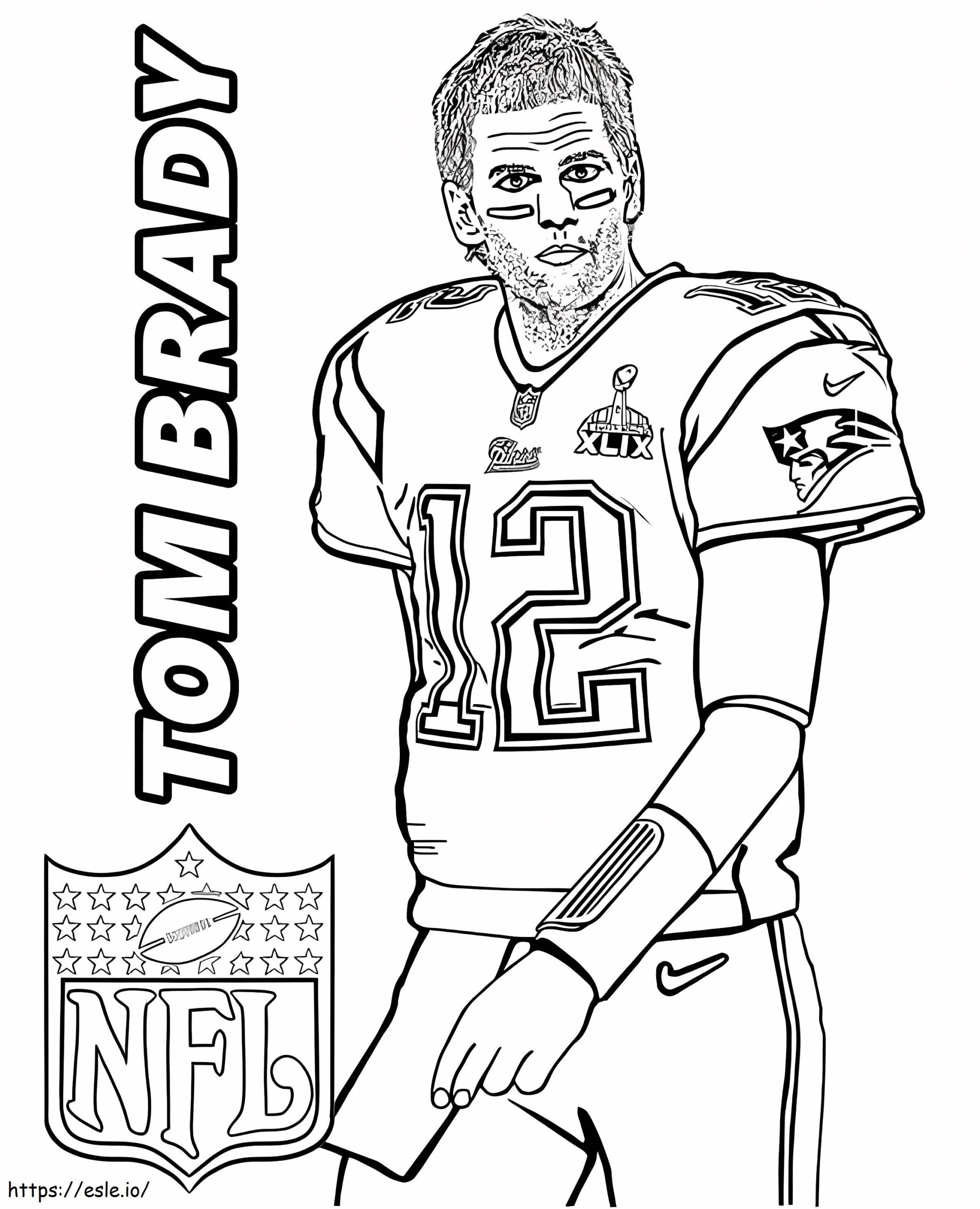 Print Tom Brady Coloring Page