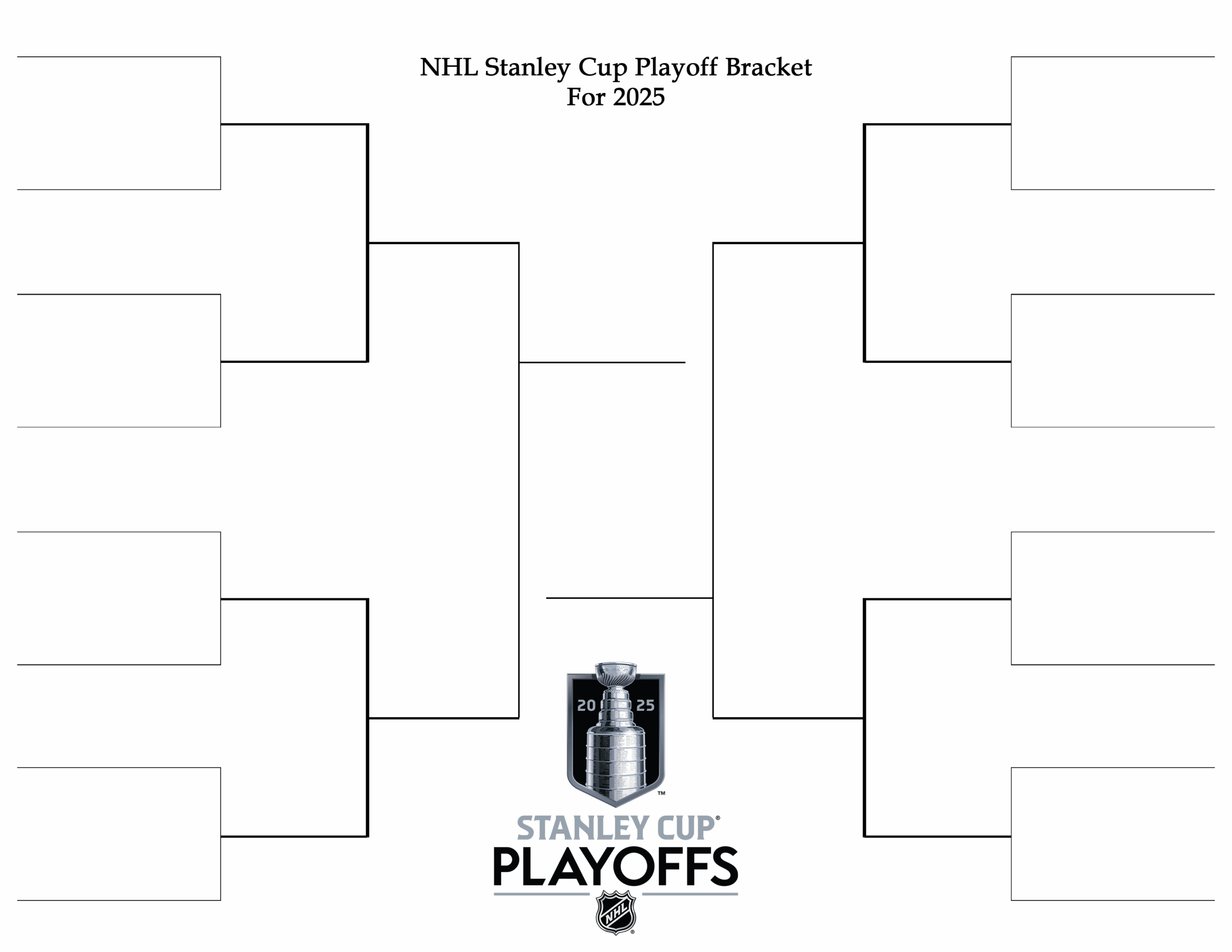 Printable 2025 Stanley Cup Playoff Bracket For The NHL Playoffs Interbasket