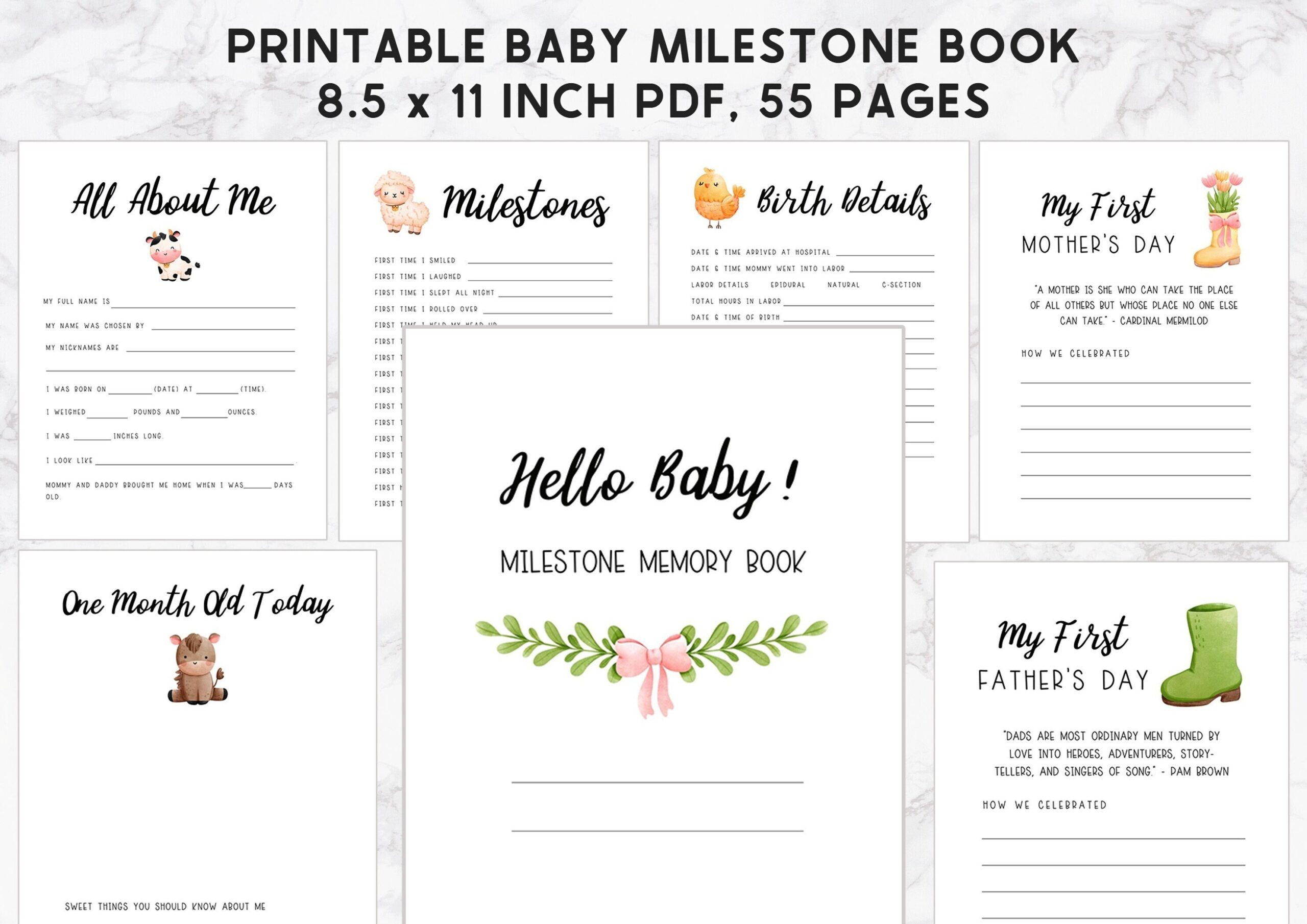 Free Printable Baby Book Pages
