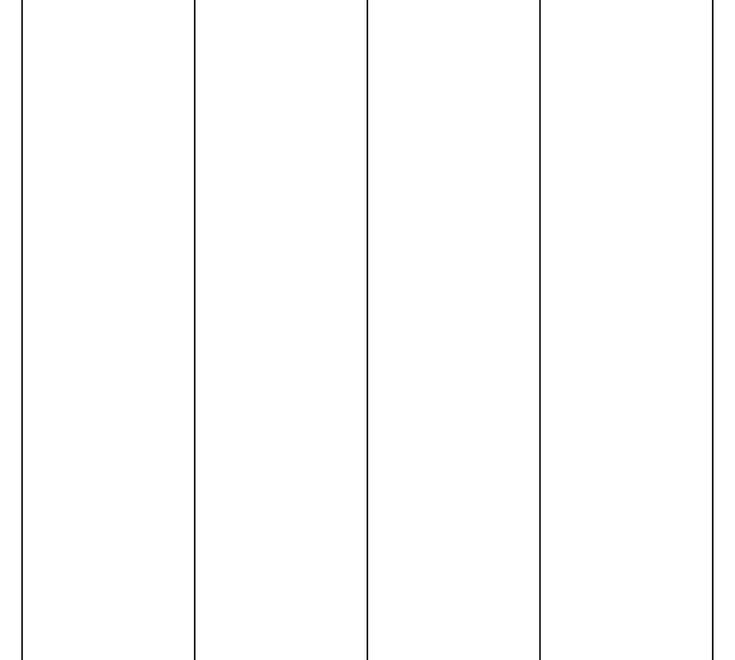 Printable Blank 4 Column Chart Templates